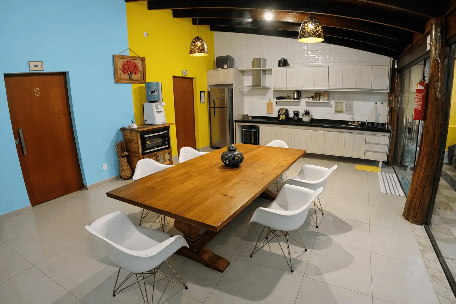 Cozinha compartilhada da Villa Kanindé